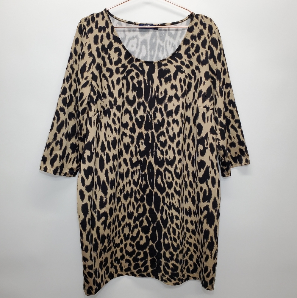 Eloquii Cheetah Animal Print Dress 22/24